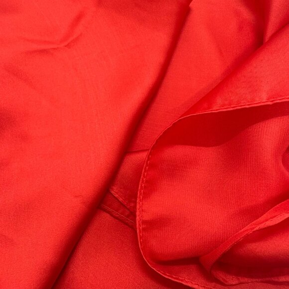 ✨✨Elegant Square Silky Scarf Bandana RED Headwear Solid Soft Versatile Shawl New - Picture 5 of 6